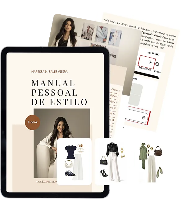 Manual Pessoal de Estilo aberto no tablet e no celular